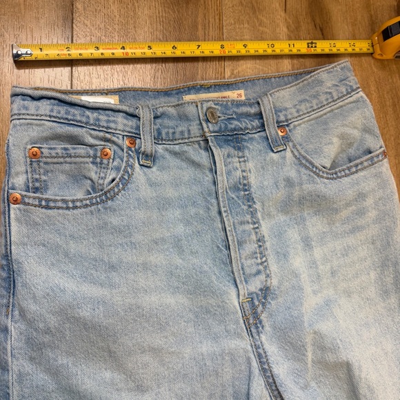 Levi's Ribcage Straight Ankle Light Wash Jeans Size 26 - Picture 10 of 14